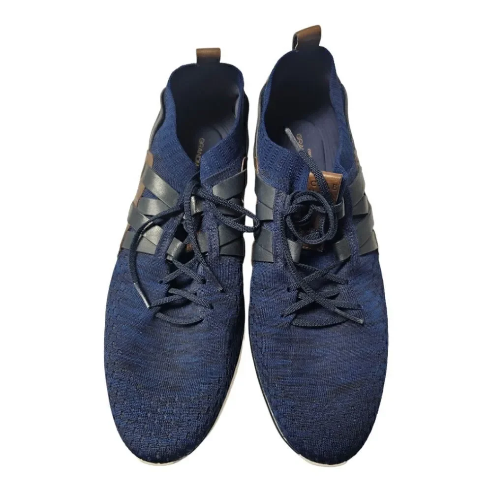 COLE HAAN Grand Motion Stitchlite Woven Sneaker Blue Black Brown -‎ Size 11
